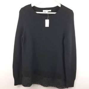 Loft black lace sweater